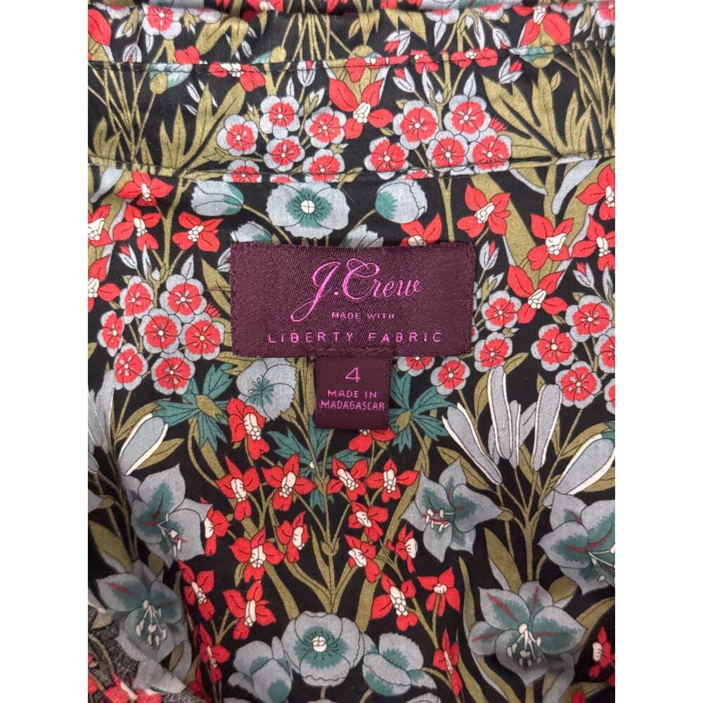 J Crew Perfect Shirt 4 Womens Liberty London Floral Fabric Long Sleeve - Picture 7 of 9